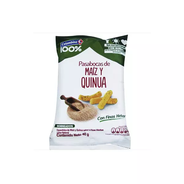 Pasabocas Colombina 100% Maiz y Quinua 40g