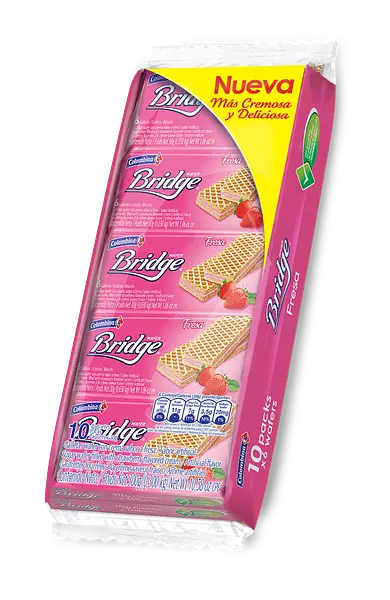 Galletas Wafer Bridge Individual Fresa 300g