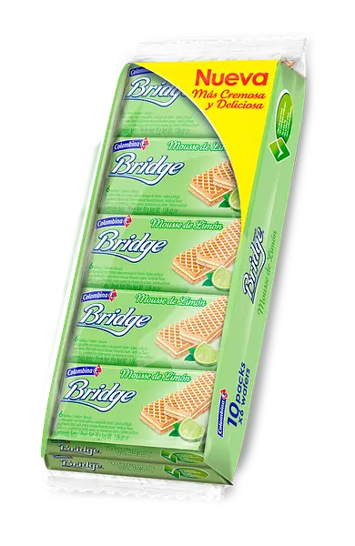 Galletas Wafer Bridge Individual Mousse de Limon 300g