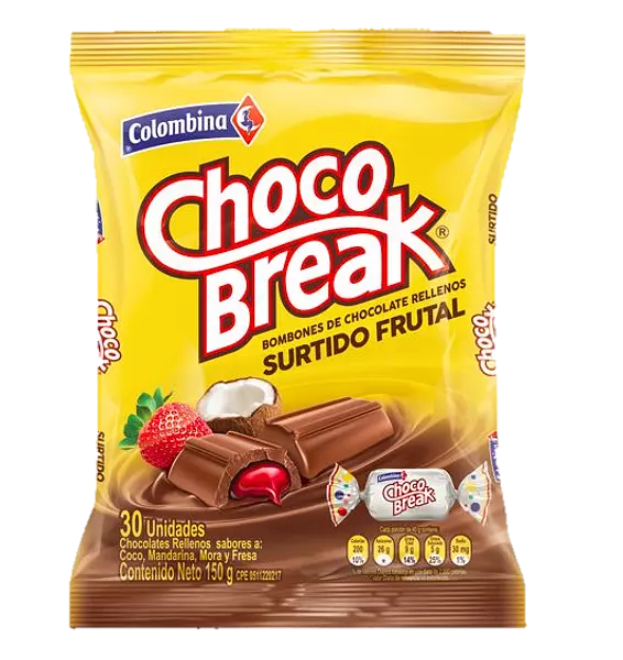 Chocobreak Surtido Frutal 250g