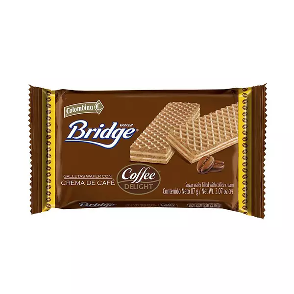 Galletas Wafer Bridge Minitaco Coffee Delight 87g