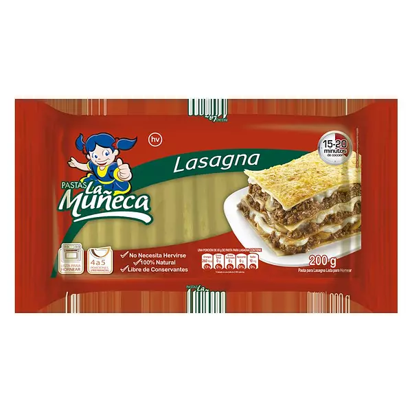 Pasta La Muñeca Lasagna 200g