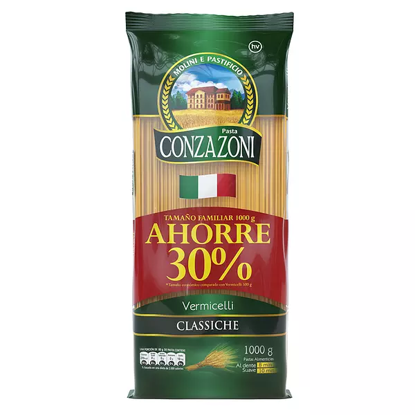 Pasta Conzazoni Vermicelli 1000g Ahorre 30%