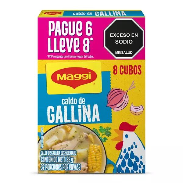 Caldo de Gallina Maggi Pague 6 Lleve 8