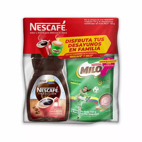 Nescafe Tradicional 170g Gratis Milo 150g