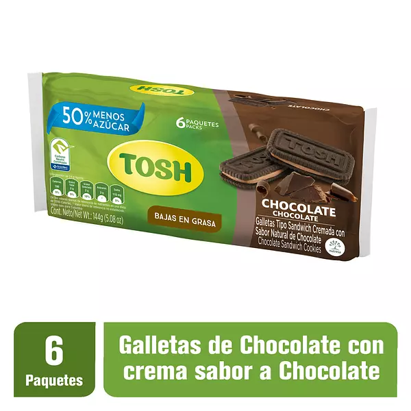 Galleta Tosh Chocolate T/Sandwich 6*24g