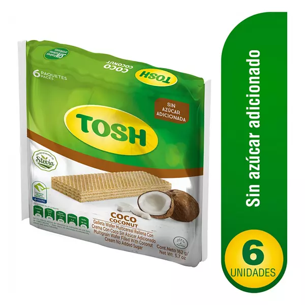 Galleta Tosh Wafer Coco 27g*6 Und