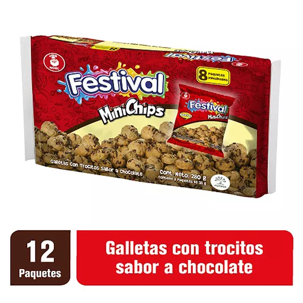 Galleta Festival Minichips Chocolate 12*35g