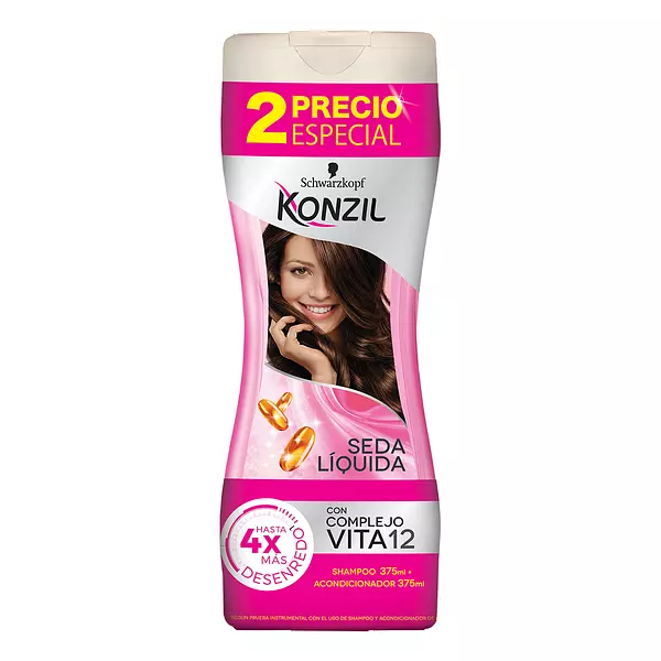 Shampoo + Acondicionador Konzil Seda Liquida 340ml