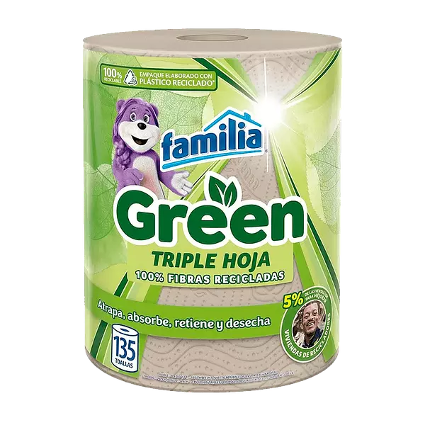 Toalla de Cocina Familia Green 135 Hojas