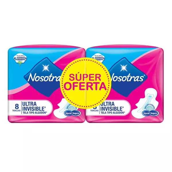 Toalla Higienica Nosotras Ultra Invisible Duo 8 Und