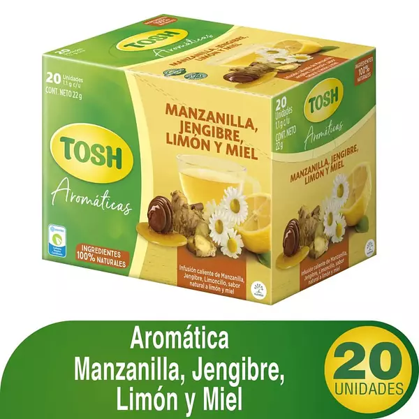 Aromatica Tosh Manzanilla Limon y Jengibre 20 Und