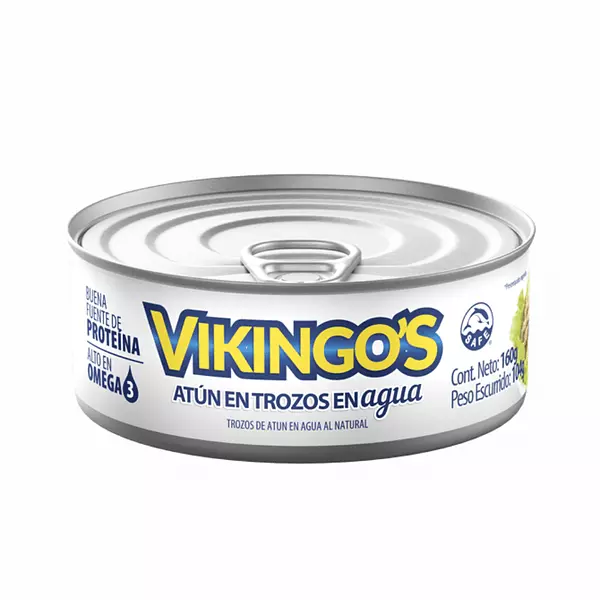 Atun Vikingos Trozos de Agua 160g