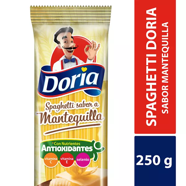 Pasta Doria 250gr Espaguetes Mantequilla