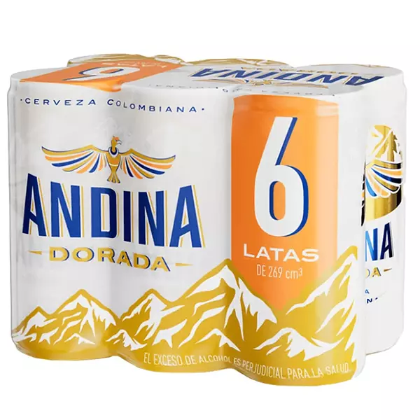 Cerveza Andina Dorada Lata 6*269ml