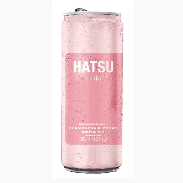 Soda Hatsu Frambuesa Rosada Lata 269ml