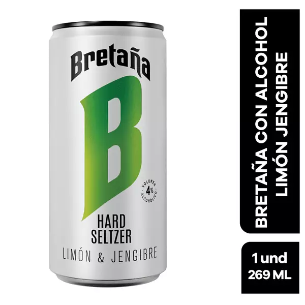 Aperitibo Bretaña Hard Seltzer Limon Jengibre 269ml