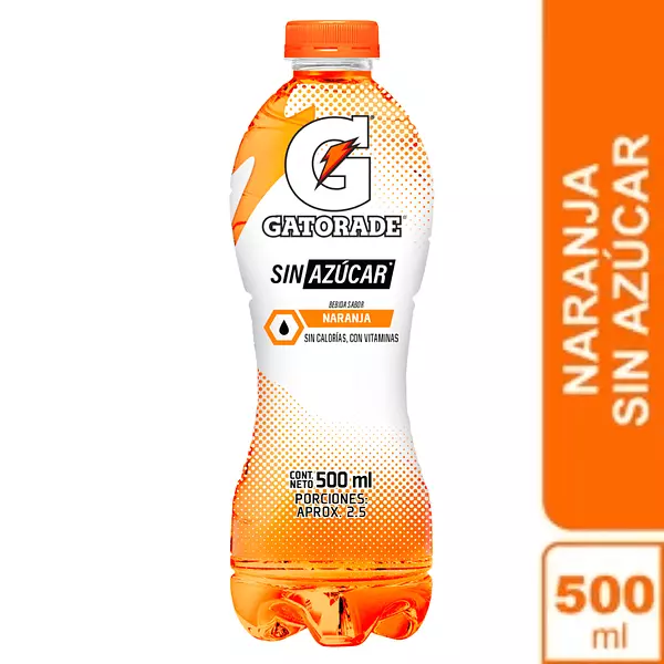 Gatorade Sin Azucar Naranja 500ml