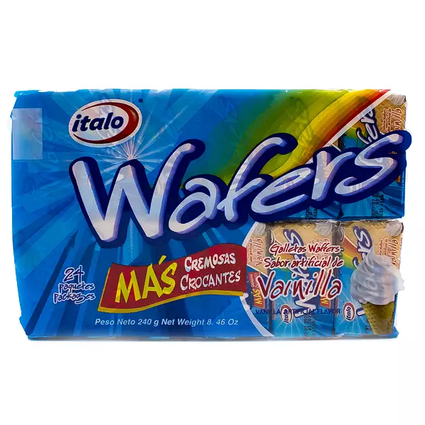 Galleta Italo Wafers Mas Vainilla 240g