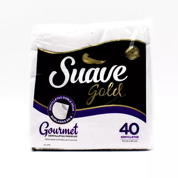 Servilleta Suave Gold Gourmet 40 Und