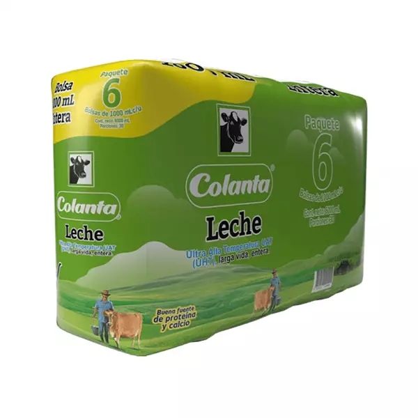 Leche Colanta Entera Sixpack 6*1000ml