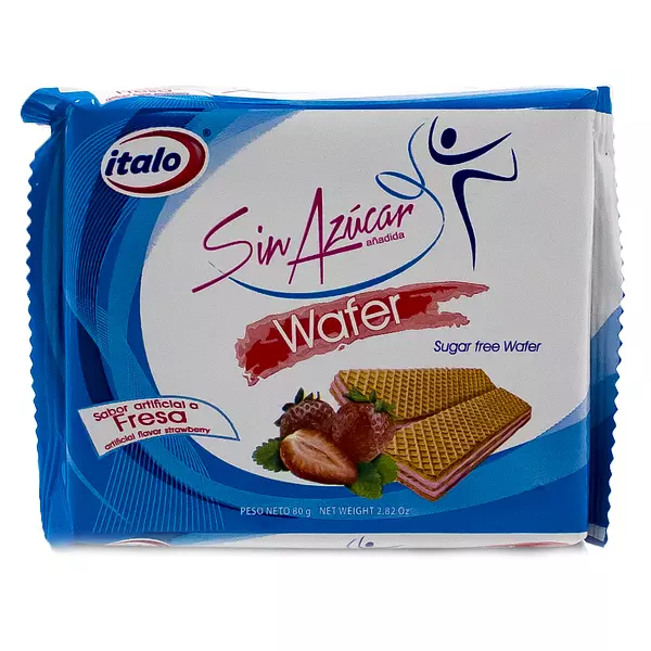 Galleta Italo Wafer Sin Azucar Fresa 80g