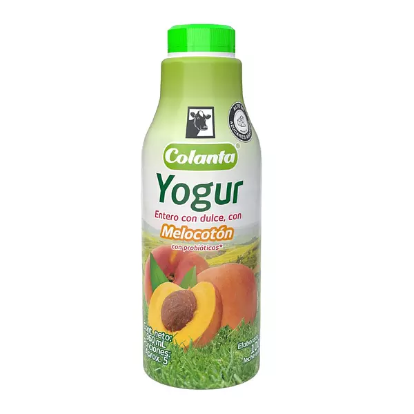 Yogurt Colanta Entero Garrafa Melocoton 960ml