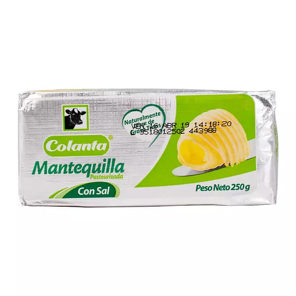 Colanta Mantequilla x 250g con Sal