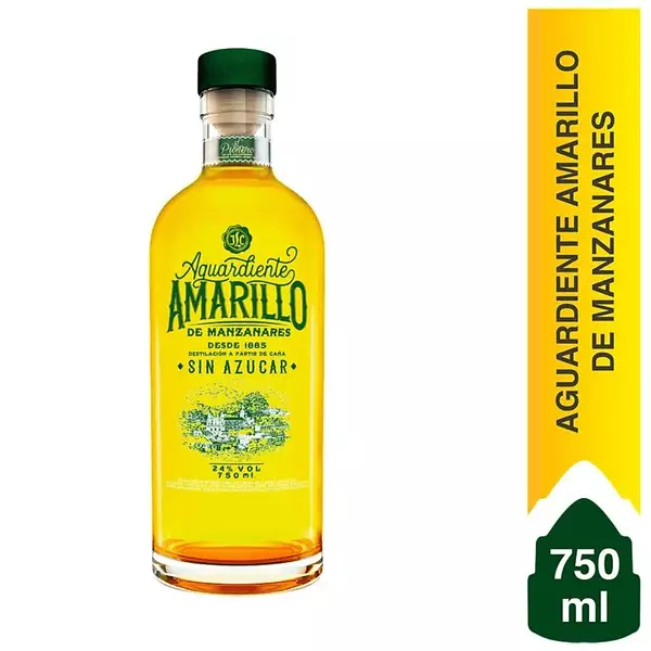 Aguardiente Amarillo Manzanares 750ml