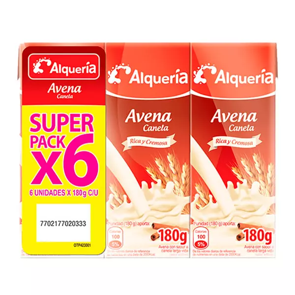 Avena Alqueria Canela Tetrapack 6*180ml