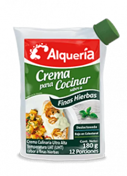 Crema de Leche Alqueria Finas Hierbas 180g