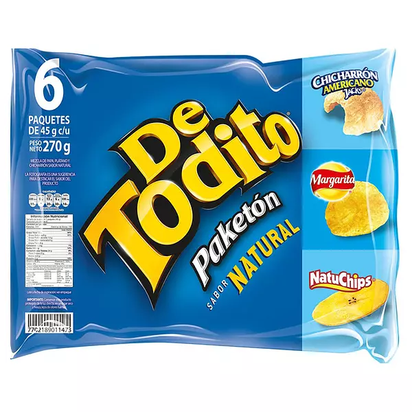 Pasabocas de Todito Natural Sexta 45g