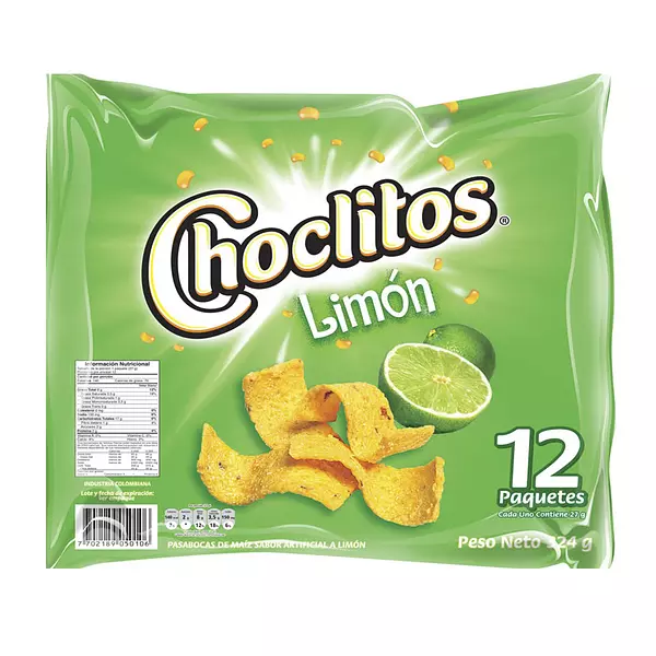 Pasabocas Choclitos Limón Docena 27g