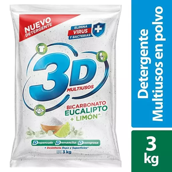 Detergente 3d Eucalipto + Limon 3k