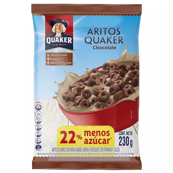 Cereal Quaker Aritos Chocolate 230g