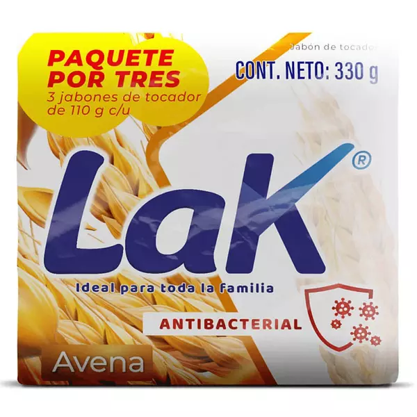 Jabon de Baño Lack Protege Avena 3*110g