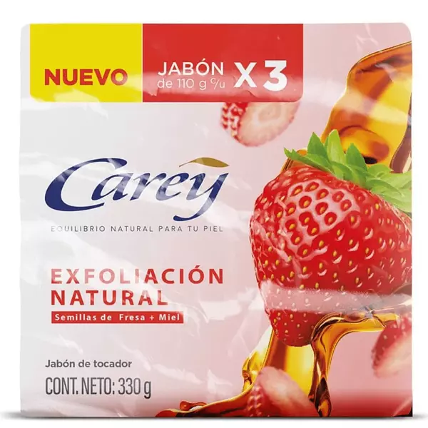 Jabon de Baño Carey Exfoliaion Natural 3*110g