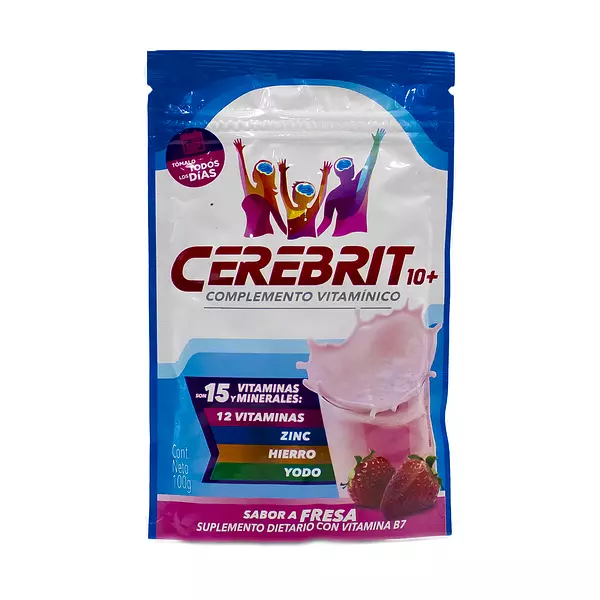 Multivitaminico Cerebrit 10+ 100g Fresa