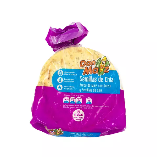 Arepa Don Maiz Semillas de Chia 400g