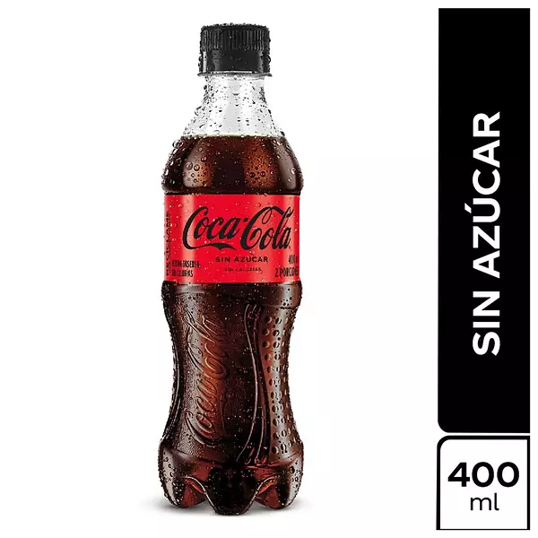 Gaseosa Cocacola Zero Pet 400ml