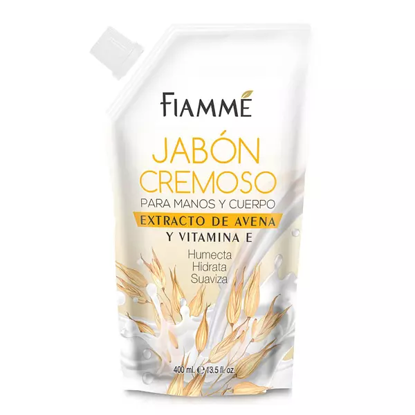 Jabon Liquido Fiamme Extracto de Avena 400ml