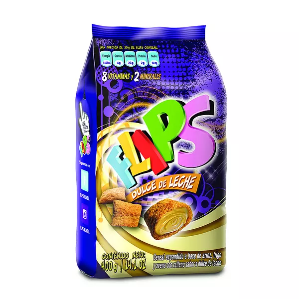 Cereal Flips Dulce de Leche 400g