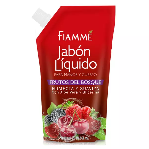 Jabon Liquido Fiamme Frutos del Bosque Doypack 1000ml