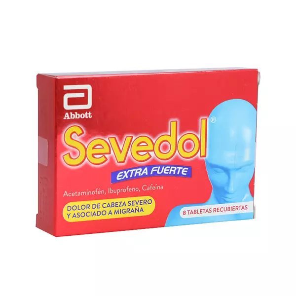 Medicamento Sevedol Extra Fuerte 8 Tabletas