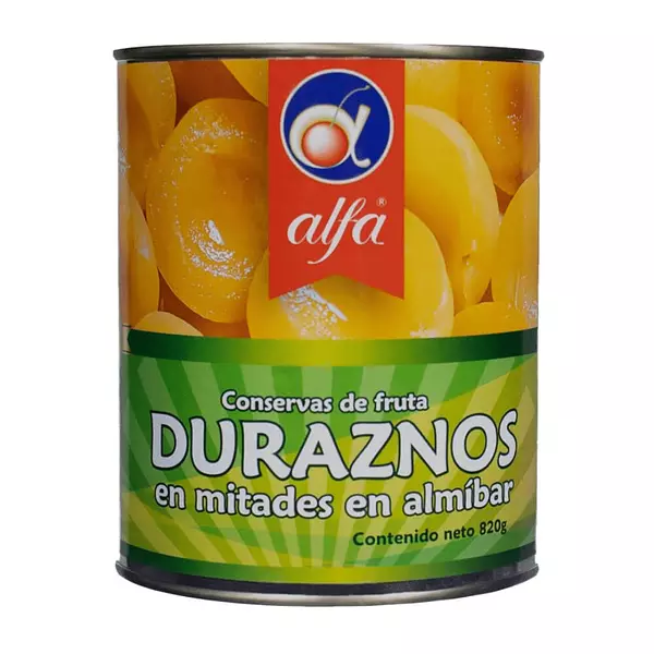 Duraznos Alfa de Mitades 820g