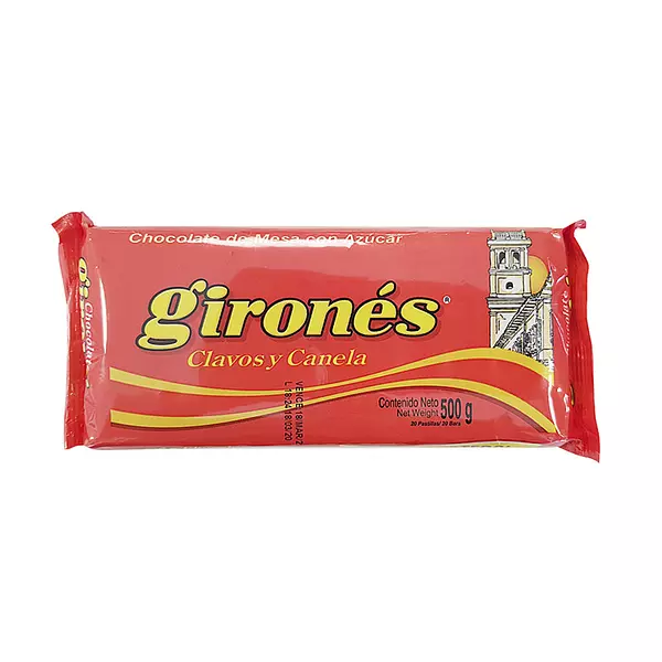 Chocolate Girones Clavo y Canela ½lb Sin Azucar