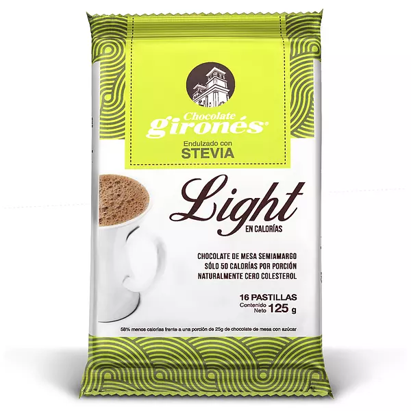 Chocolate Girones Light x 125gr con Stevia