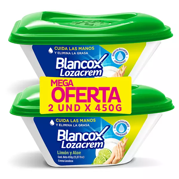 Lavaloza Blancox Lozacrem Aloe y Rosas P.E. Duo 450g