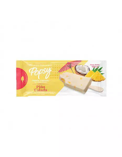 Paleta Popsy Cremosa Piña Colada 110g