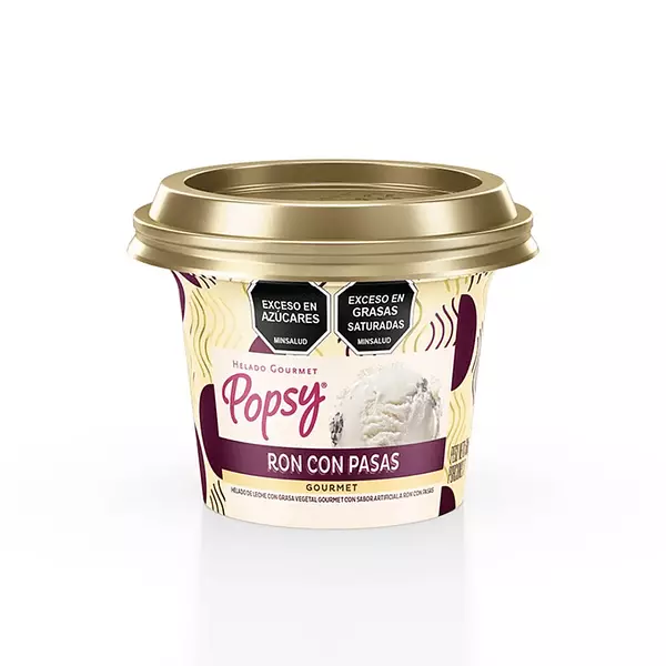 Helado Popsy Vaso Ron con Pasas 60g